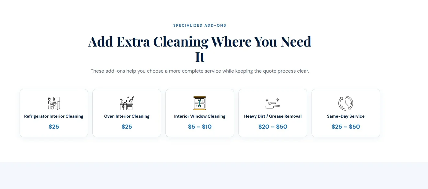 First State Cleaning Company website design, screen 5