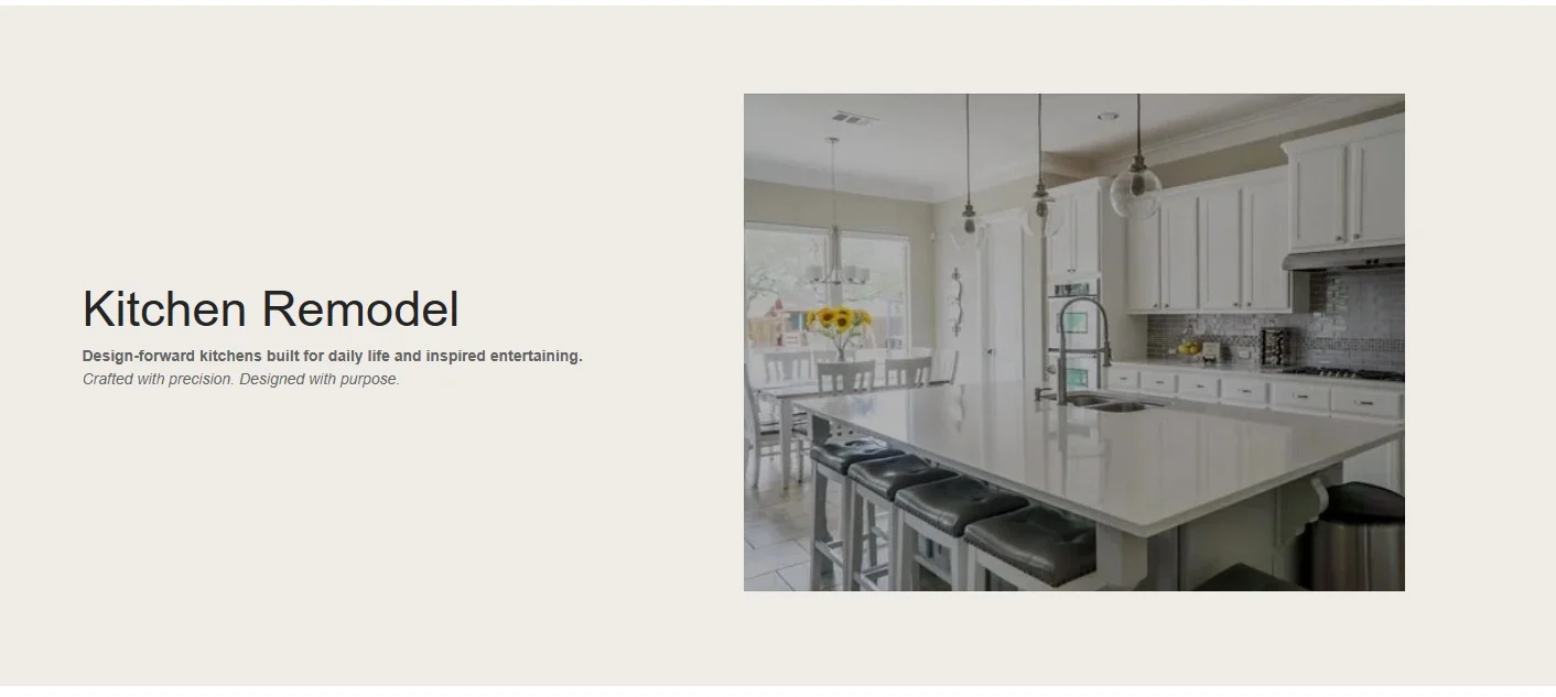 Prestige Woodworking & Construction website design, screen 9