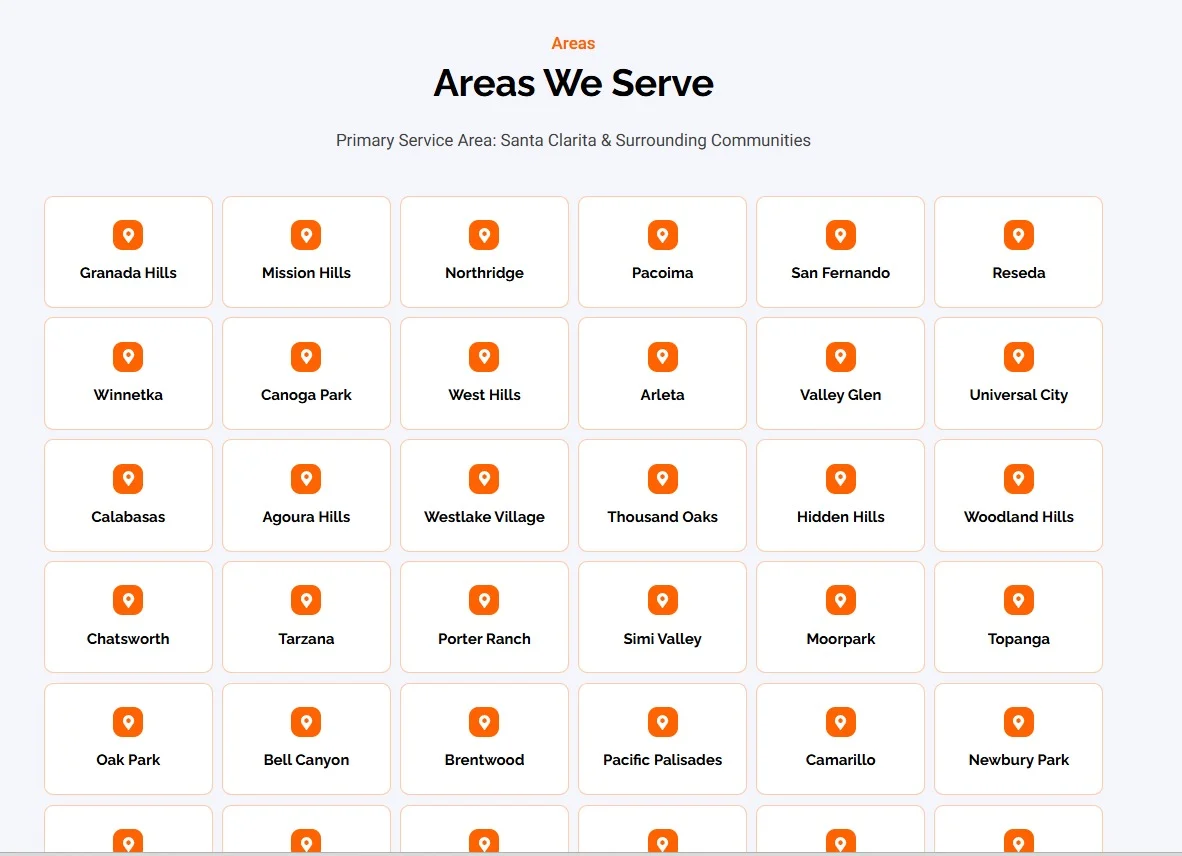 Local Appliance Repairman website design, screen 6