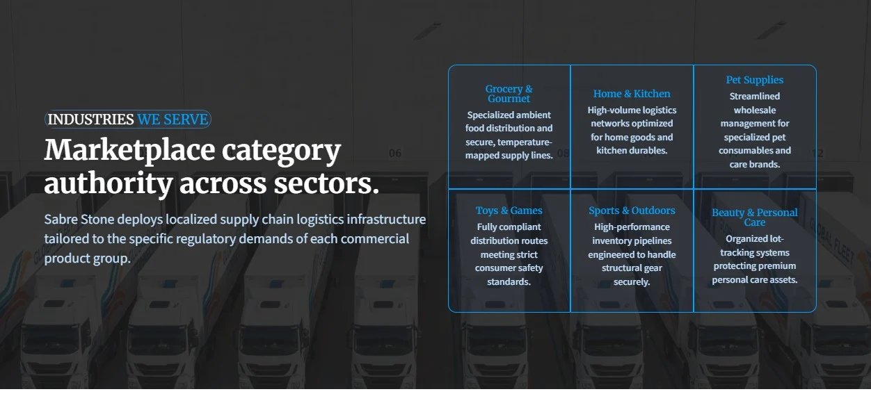 Sabre Stone website design, screen 5
