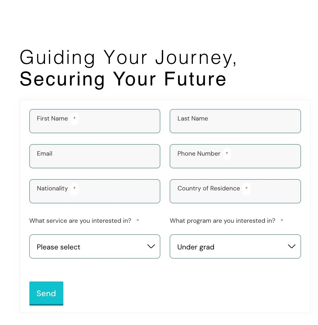 Act Now Immigration website design, screen 5