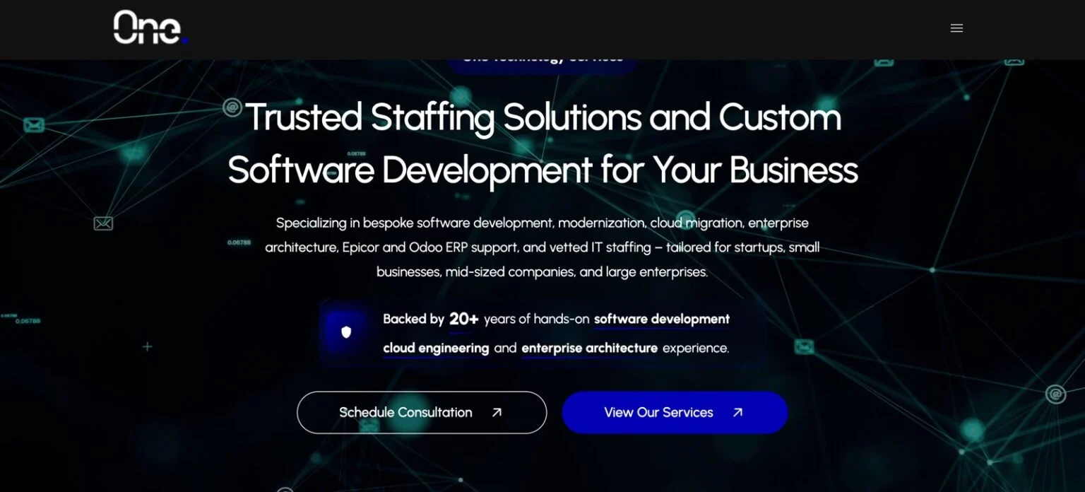 One Technology Services IT solutions WordPress website design