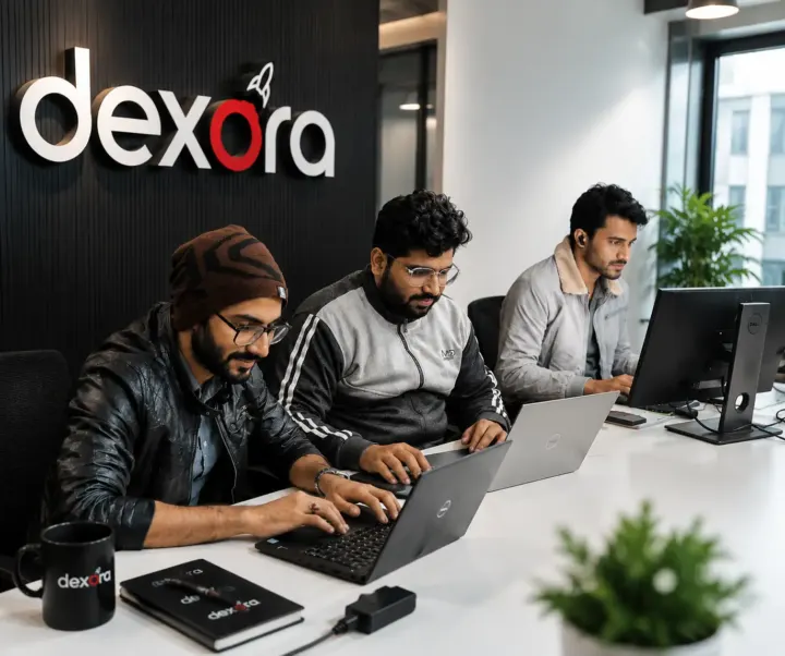 The Dexora Digital team at work in the office