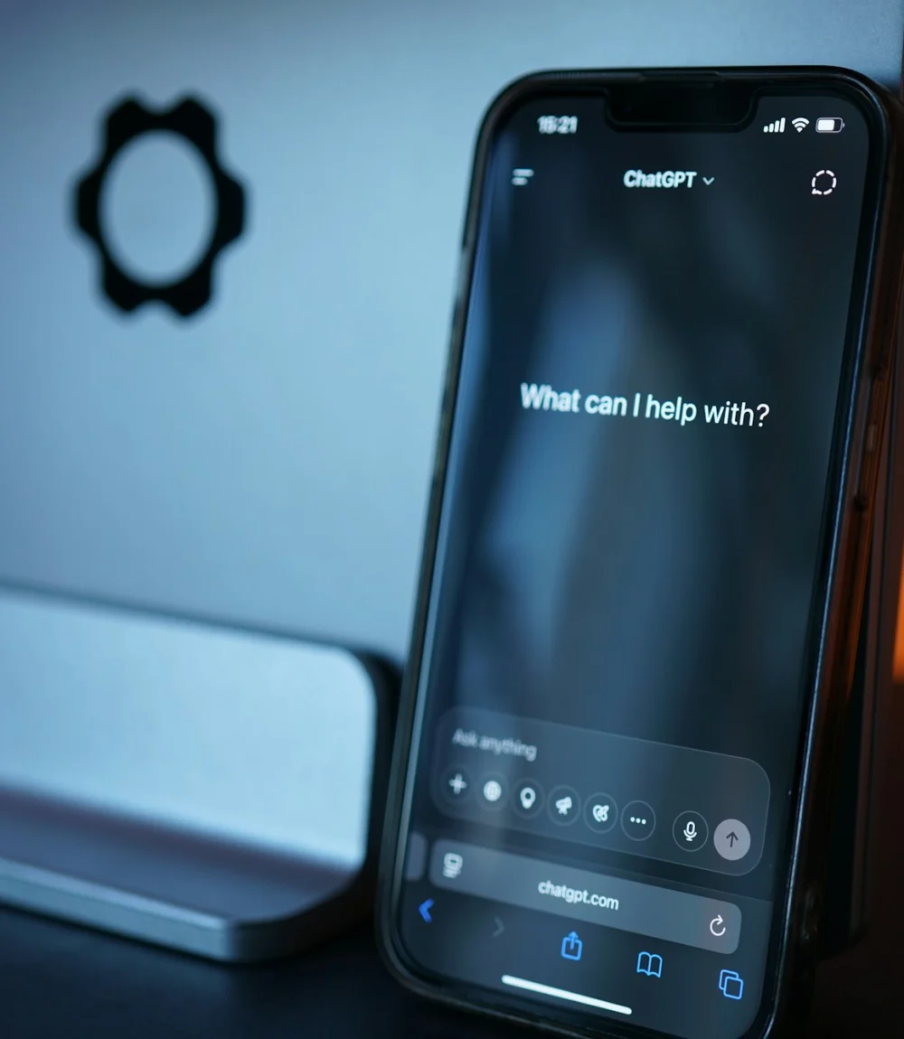 ChatGPT open on a smartphone